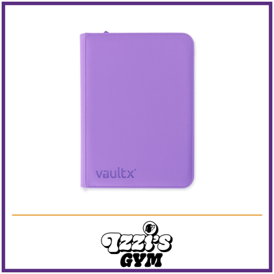 Vault X 9-Pocket Exo-Tec Zip Binder Just Purple — Just Purple, manufacturer front-cover photo in approved Izzi’s Gym frame