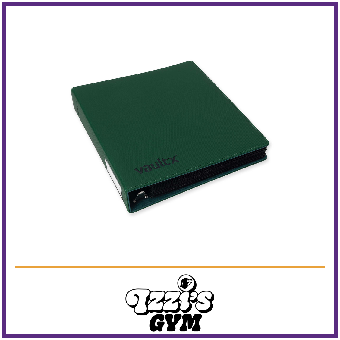 Vault X Slim Exo-Tec Ring Binder — Forest Green, manufacturer front-cover photo in approved Izzi’s Gym frame