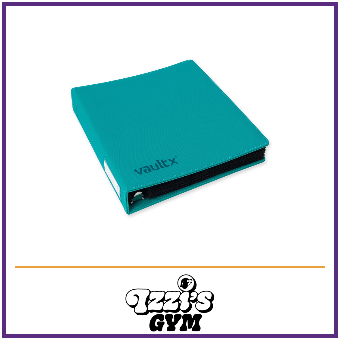 Vault X Slim Exo-Tec Ring Binder — Ocean Blue, manufacturer front-cover photo in approved Izzi’s Gym frame