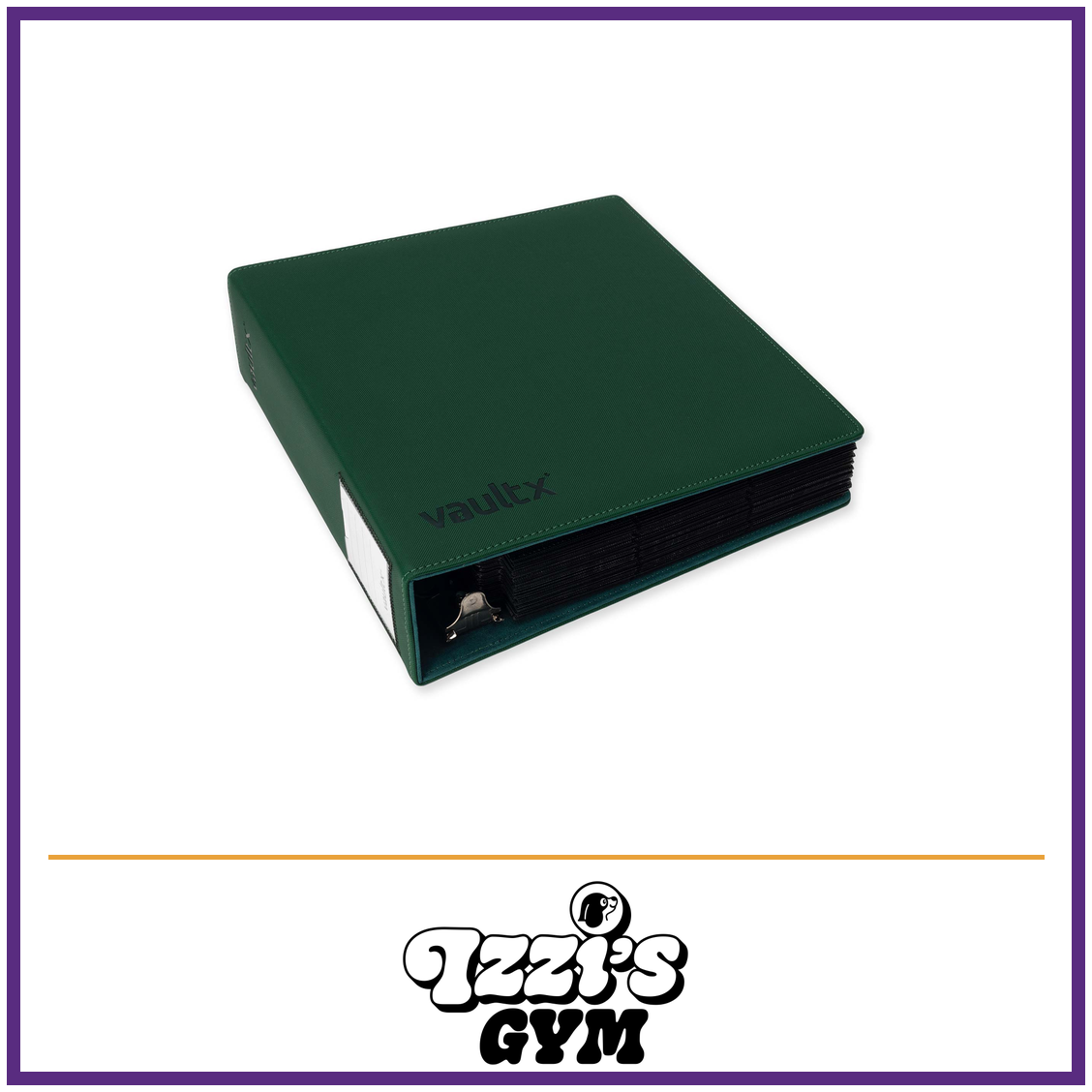 Vault X Large Exo-Tec Ring Binder — Forest Green, manufacturer front-cover photo in approved Izzi’s Gym frame