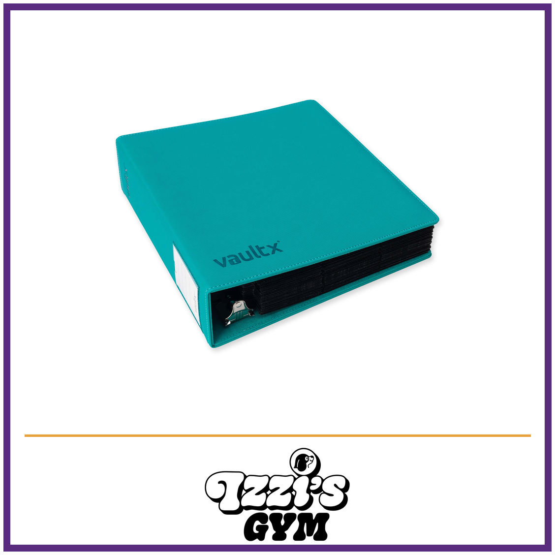 Vault X Large Exo-Tec Ring Binder — Ocean Blue, manufacturer front-cover photo in approved Izzi’s Gym frame