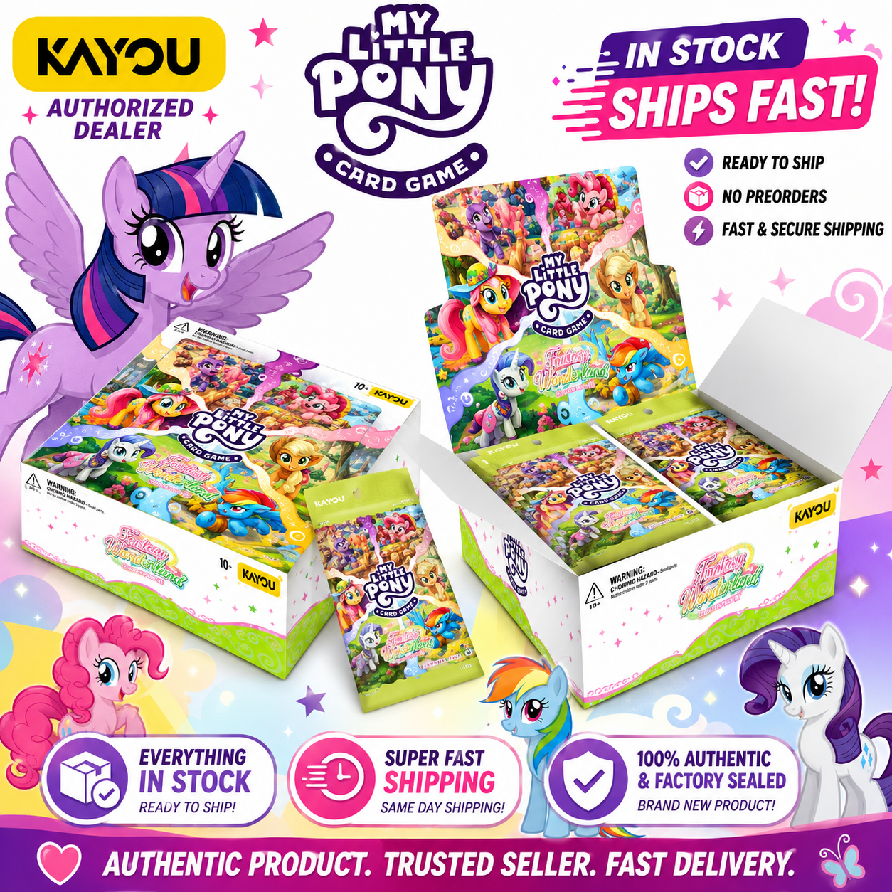 KAYOU My Little Pony Trading Card Game - Fantasy Wonderlands: Display Box