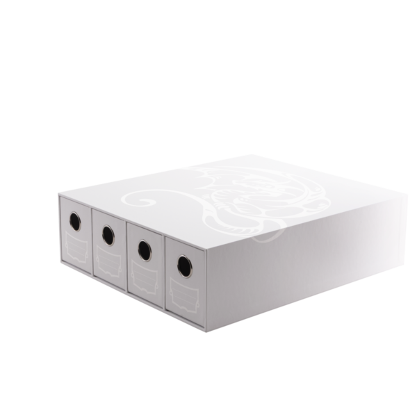 Fortress - 4-Card Drawers Horizontal - White