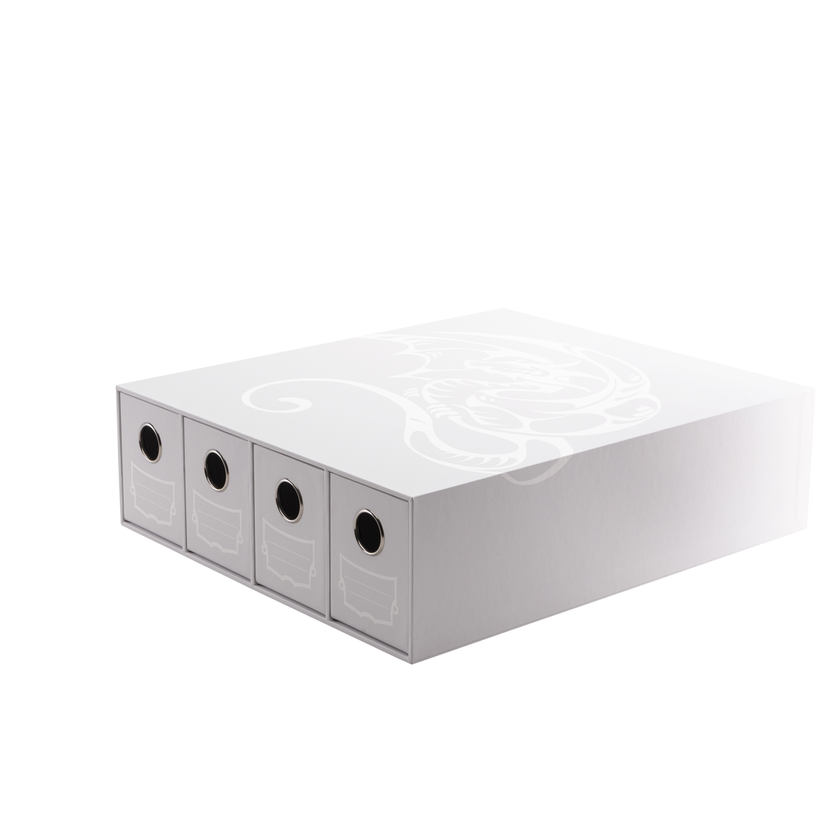 Fortress - 4-Card Drawers Horizontal - White