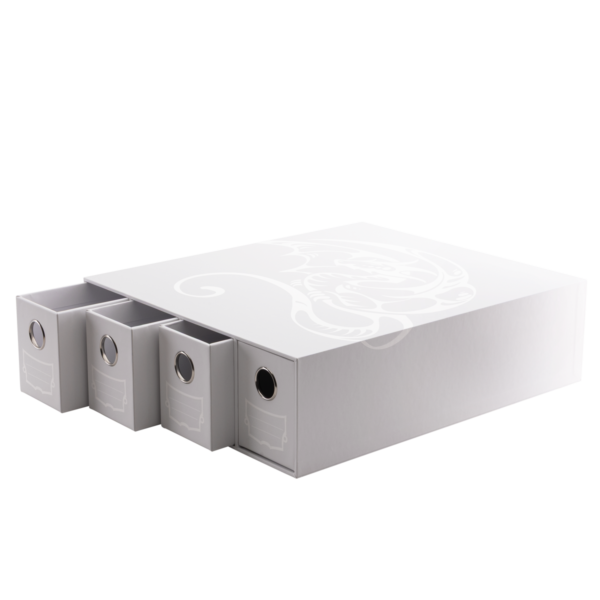 Fortress - 4-Card Drawers Horizontal - White