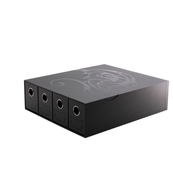 Fortress - 4-Card Drawers Horizontal - Black