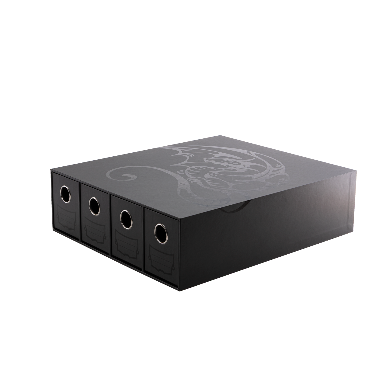 Fortress - 4-Card Drawers Horizontal - Black