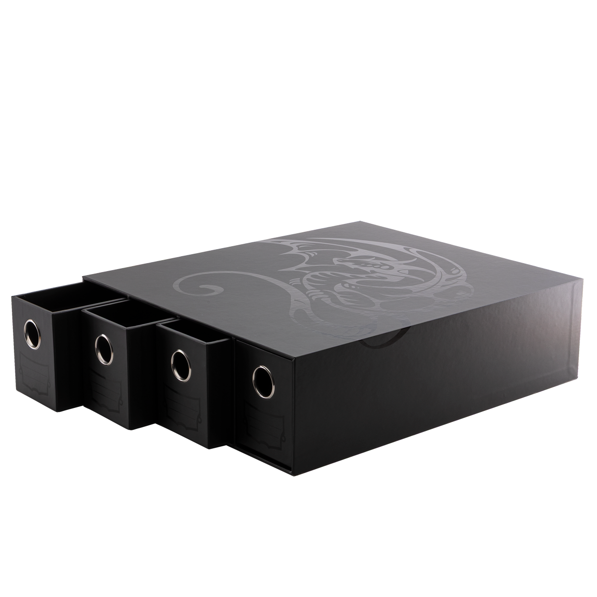 Fortress - 4-Card Drawers Horizontal - Black - Image 2