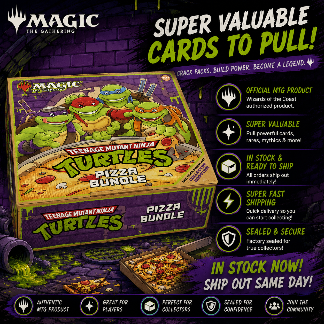 Magic: The Gathering Teenage Mutant Ninja Turtles Pizza Bundle Box